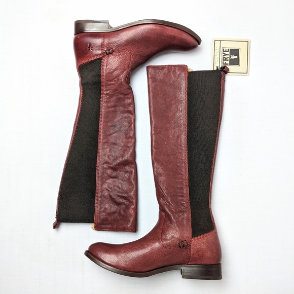 Frye Shoes - Frye tall riding burgundy boots, women's size 8.5